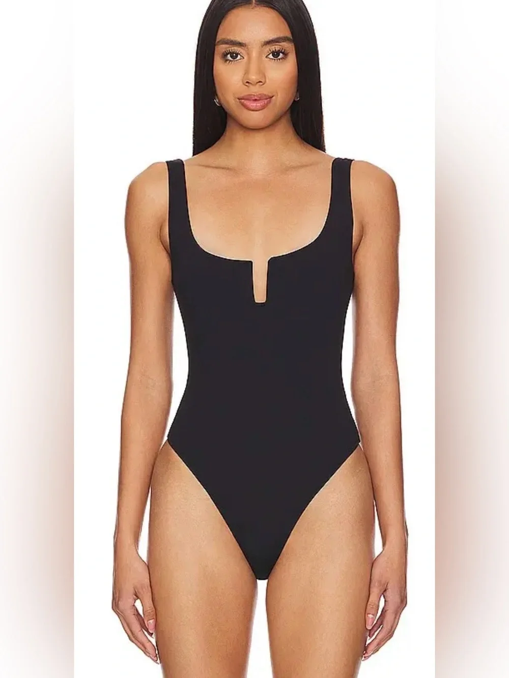 Free People Intimately Navy Notch Scoop Bodysuit